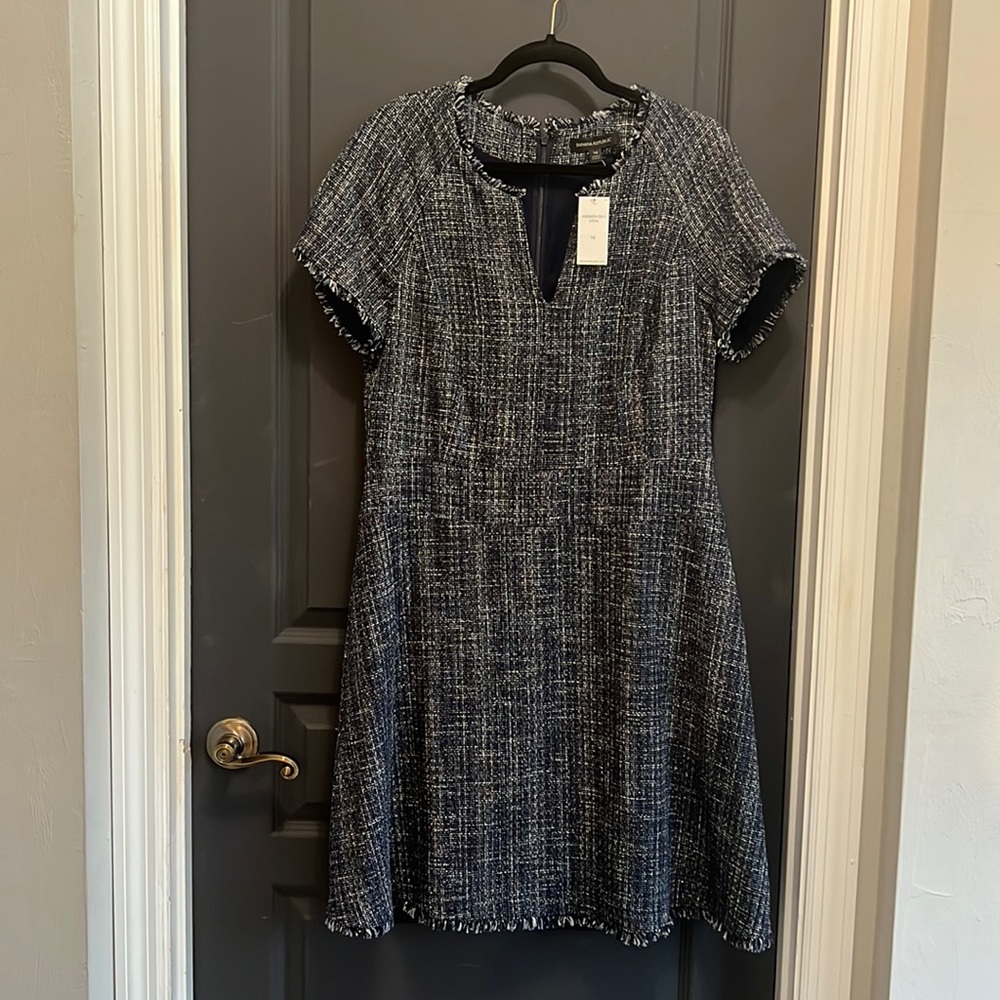Banana Republic Black and White Tweed Dress